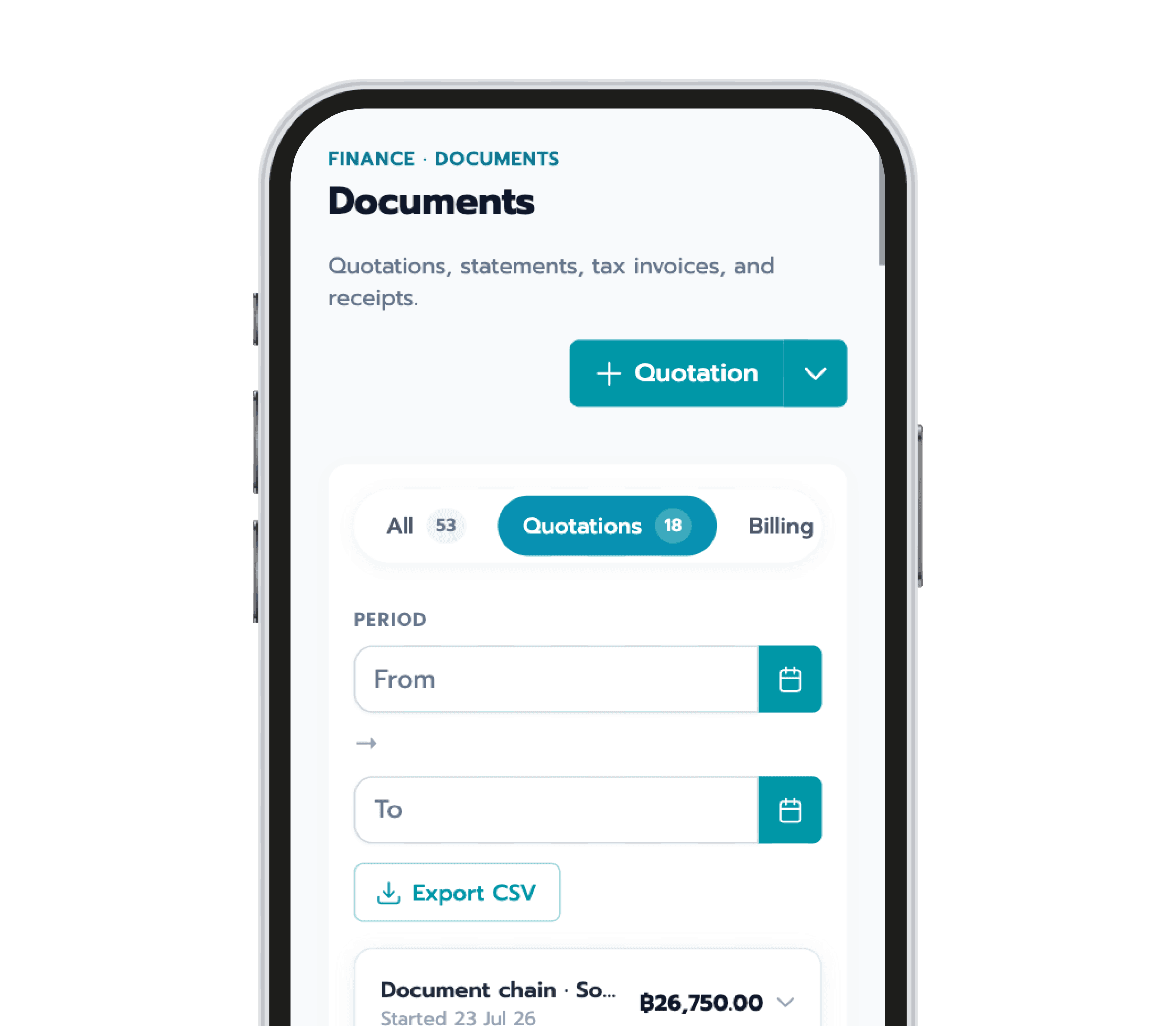 CloudNurse quotation interface